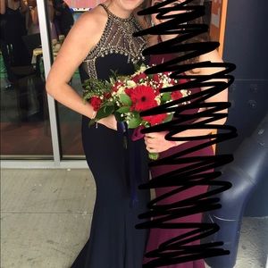Navy Blue Prom Dress